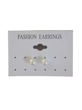 White Pearl Stud Earrings